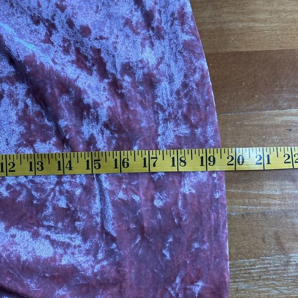 Ecote pink sleeveless spaghetti strap lined crushed velvet mini dress size L - Picture 8 of 8